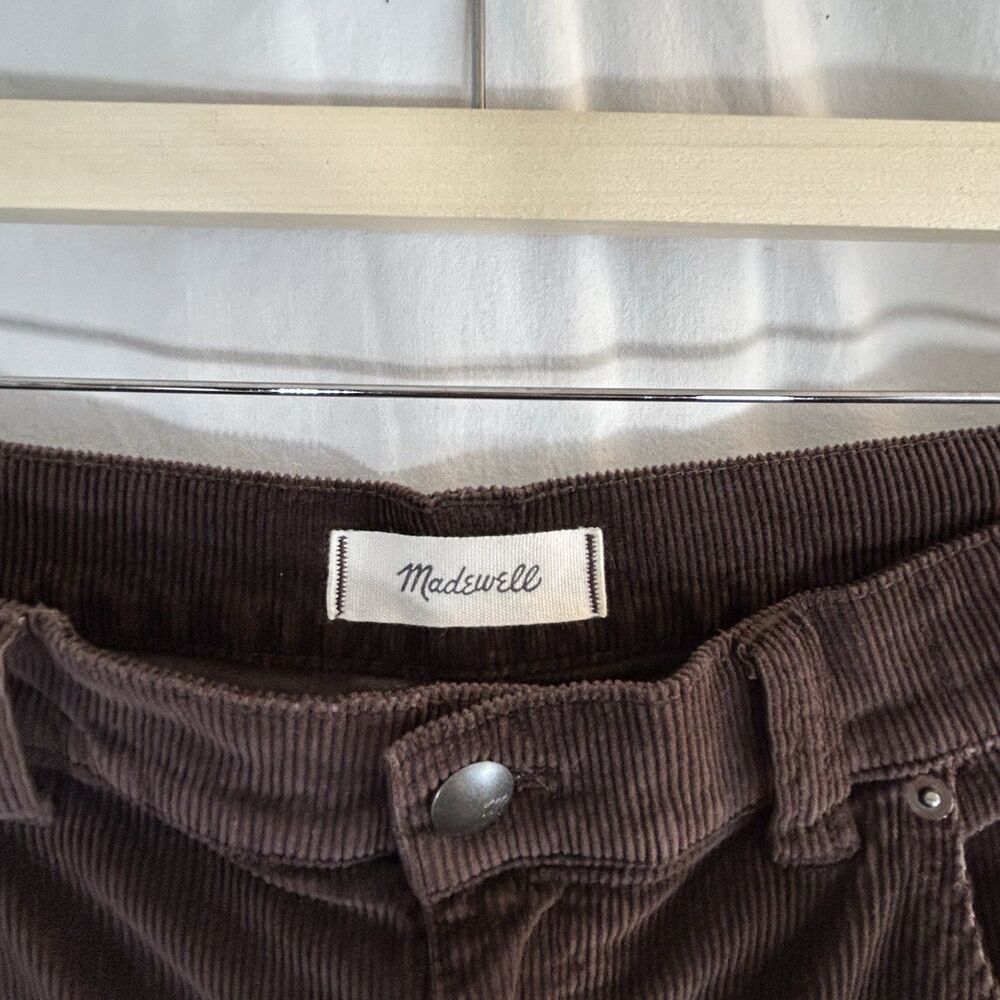 Madewell The Balloon Pant in Corduroy Brown Sz 32 Dark Carob Wide Leg - Picture 4 of 15
